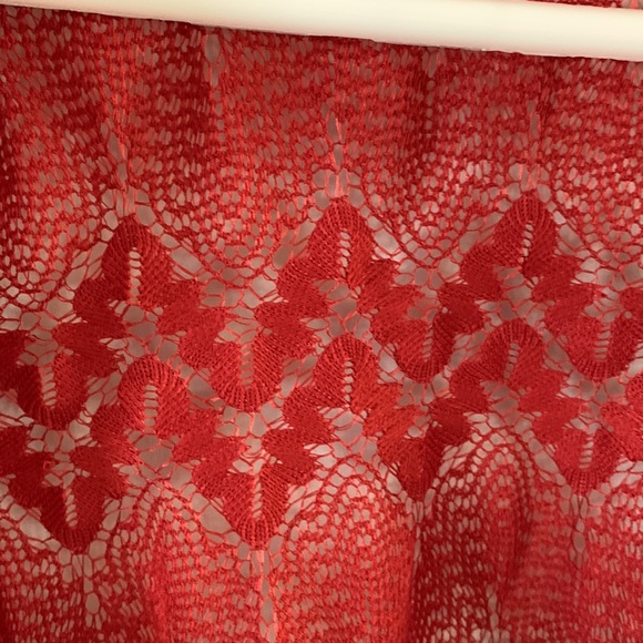 Rock & Roll Cowgirl red lace open front cardigan Size Medium - Picture 3 of 8